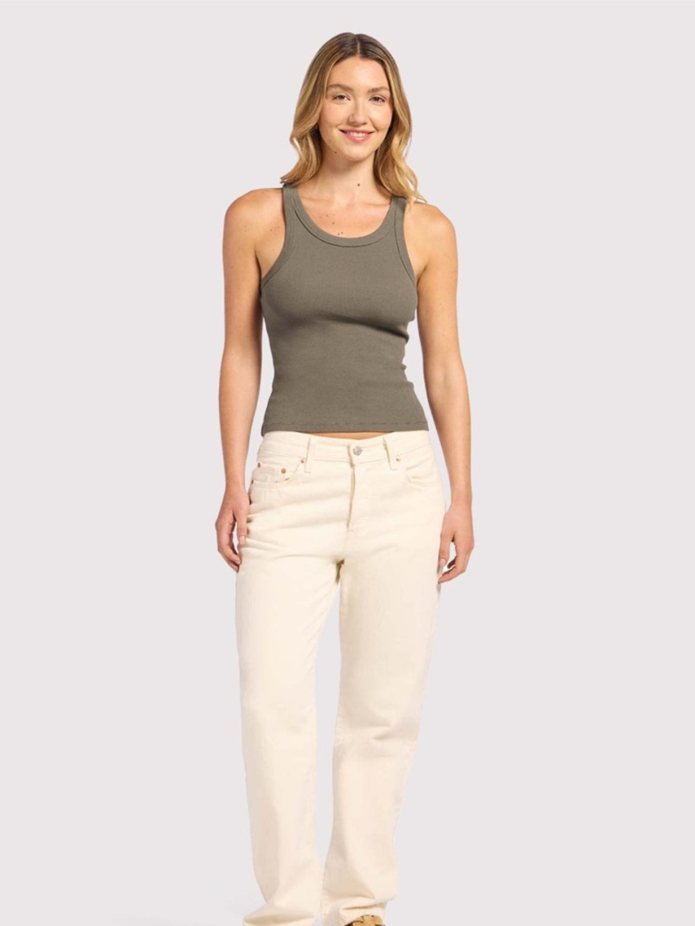 NWOT | Nuuds Essential Rib Tank Mocha - Picture 2 of 4